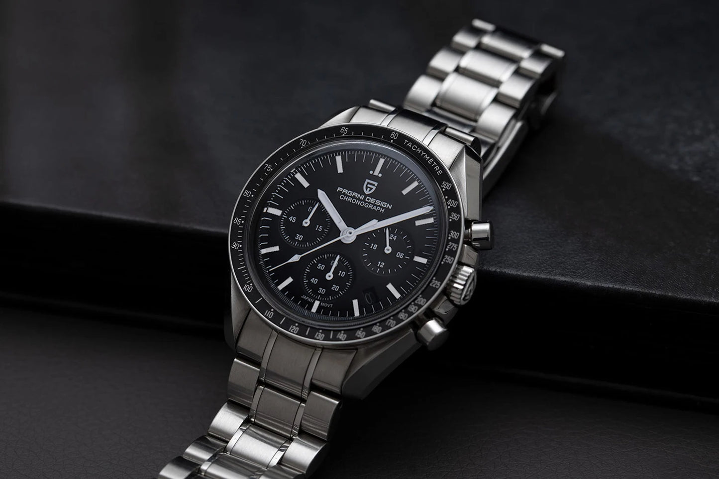 PAGANI DESIGN 1701 V5 Men's Luxury Quartz Chronograph Watch – AR Sapphire Glass, 100M Waterproof