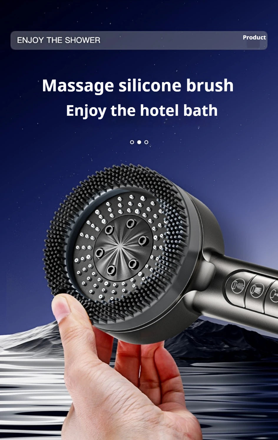 VILOYI 4-Mode Self-Cleaning Shower Head – High Pressure Filter Showerhead