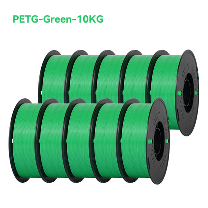 KINGROON 3D Printer Filament – 10 Rolls 1.75mm PLA / PETG, 1KG Each, Mix Colors, Eco-Friendly