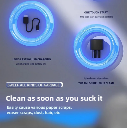 USB electric desktop vacuum cleaner from R.E.D. Shopping, compact keyboard and car dust cleaner with rechargeable design.