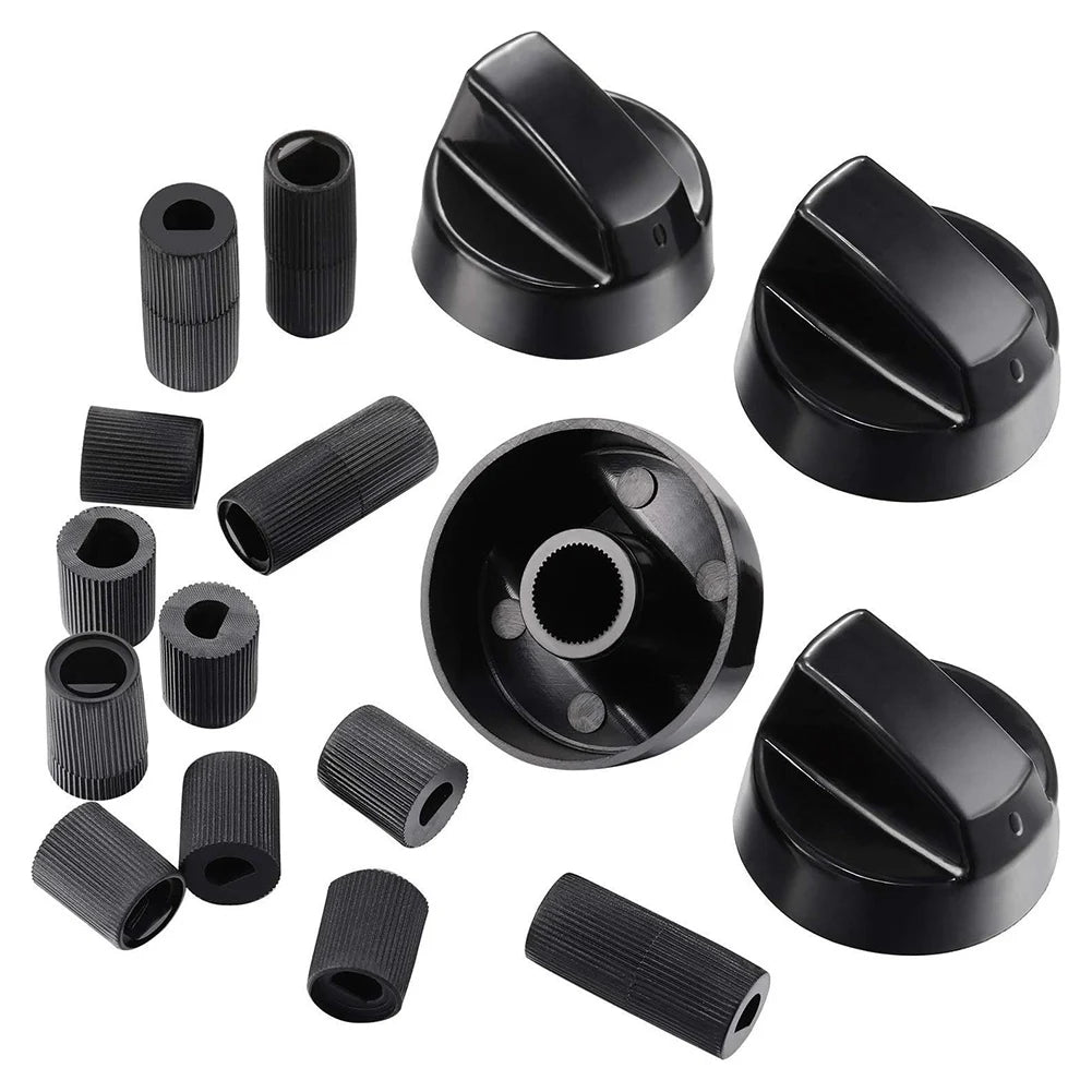 Universal Control Knobs Set with 12 Adapters – Replacement Knobs for Stoves & Ovens