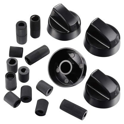 Universal Control Knobs Set with 12 Adapters – Replacement Knobs for Stoves & Ovens