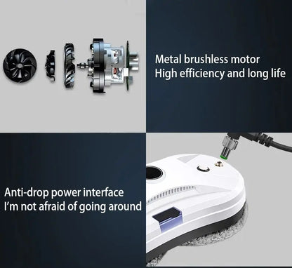 DIVEDEER Intelligent Window Cleaner Robot – Automatic Electric Window Washing Machine with EU Plug
