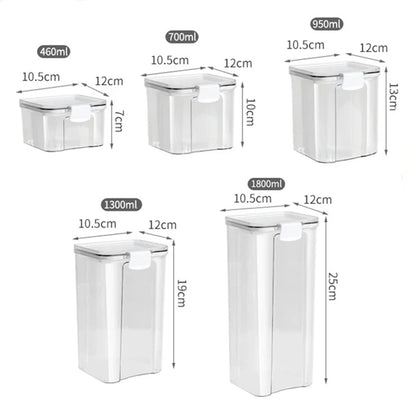 Airtight Kitchen Storage Jars | Moisture-Proof PET Containers 460ml–1800ml