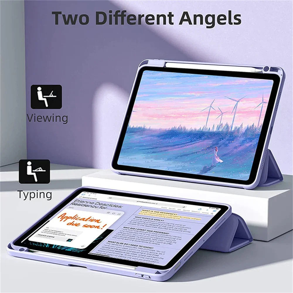 iPad Case with Pencil Slot – iPad 11th 2025, Air 11/13 M3, Pro, Mini 6/7, 10th Gen