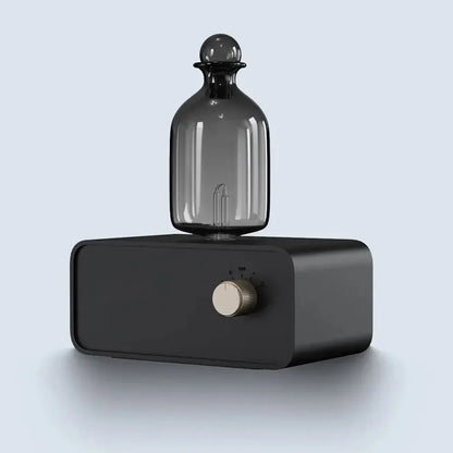 Professional Aromatherapy Nebulizer Diffuser — Wood & Glass, Waterless, 2600mAh Battery, Scent Machine