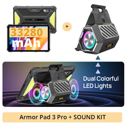 Ulefone Armor Pad 3 Pro – Rugged Tablet, 33280mAh, MT8788, 16GB+256GB, 10.36" 2K, 50MP, 4G LTE, Android 13