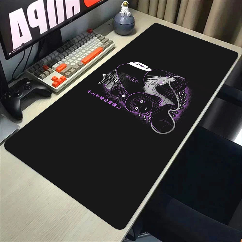 XXL Cartoon Cat Mousepad – 90x40cm HD Print, Non-Slip, Locking Edge Desk Mat