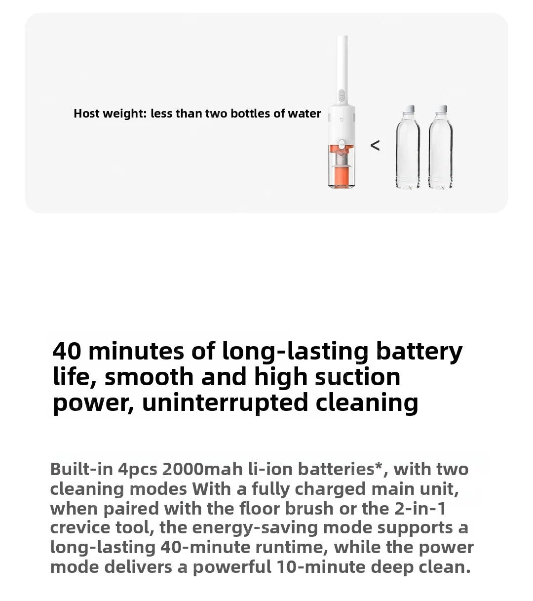 Xiaomi 22000Pa Lightweight Cordless Handheld Vacuum Cleaner