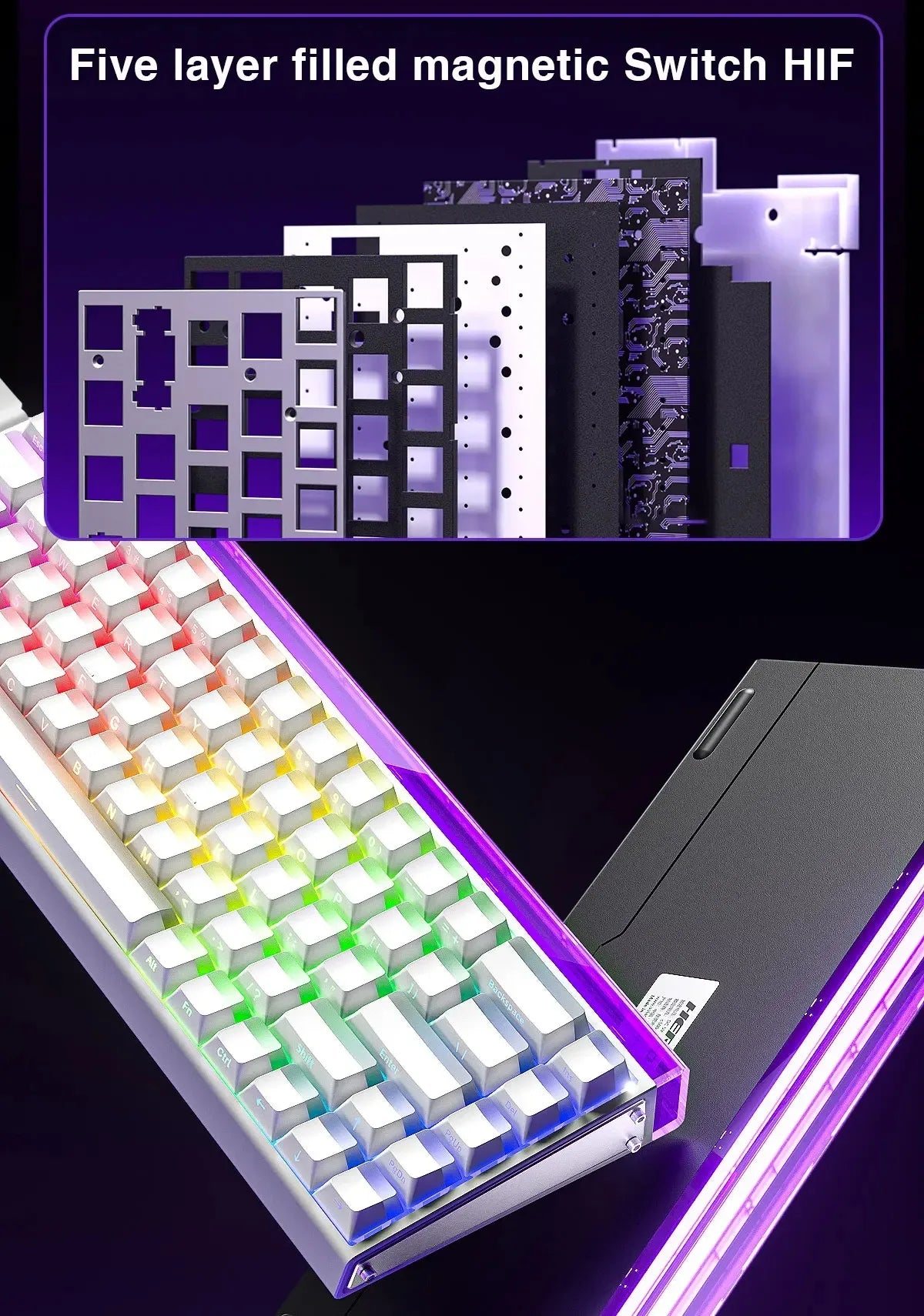 AULA HERO 68HE Magnetic Switch Keyboard – Rapid Trigger, 8K Polling, Hot-Swap, RGB, 68% Layout