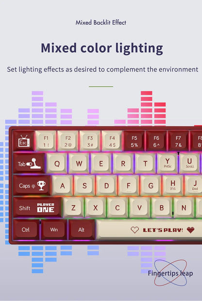 AJAZZ AK680 65% Mechanical Keyboard – Hot-Swap, RGB, Gasket Mount, 5 Colors