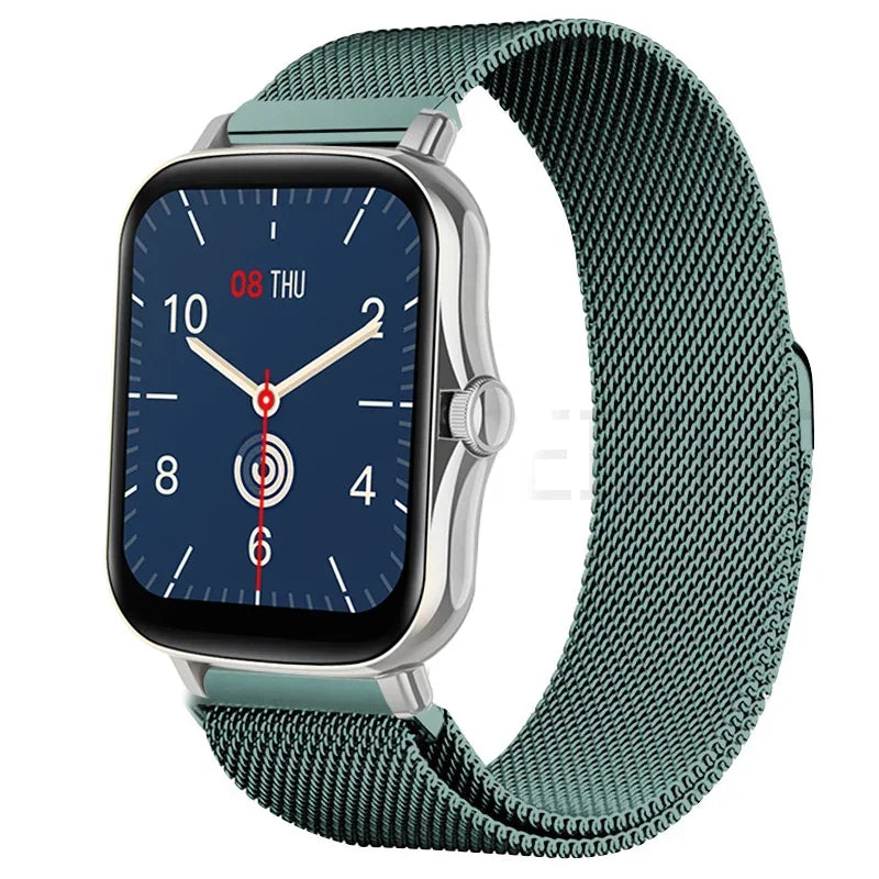 Metal magnetic watch strap for Amazfit GTS and GTR, 20mm and 22mm bracelet, adjustable stainless steel watch band.