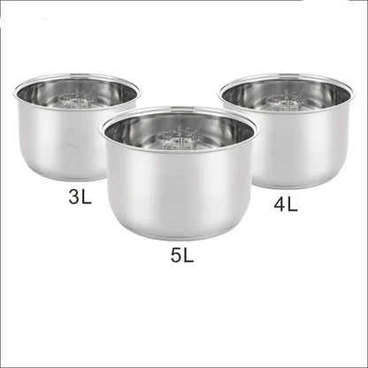 Stainless Steel 304 Rice Cooker Liner | 1.2L–8L | Compatible with Oxhaier, SKG & Universal Brands