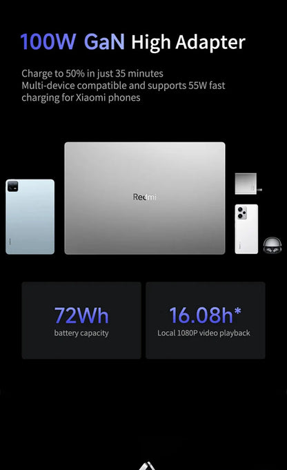 Xiaomi RedmiBook 16 2024 – Intel Core i5, 16GB RAM, 512GB SSD, 16" Laptop