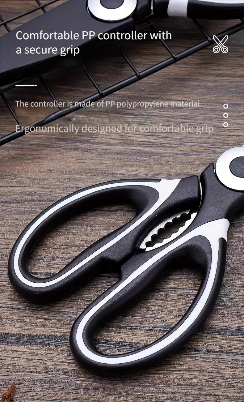 Multifunctional Kitchen Scissors | Stainless Steel Meat, Fish & Food Cutting Shears