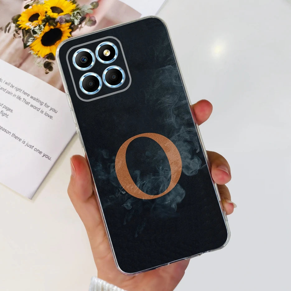 Transparent silicone phone case for Honor 70 Lite, soft TPU material, clear cover protecting the back and sides of the device.