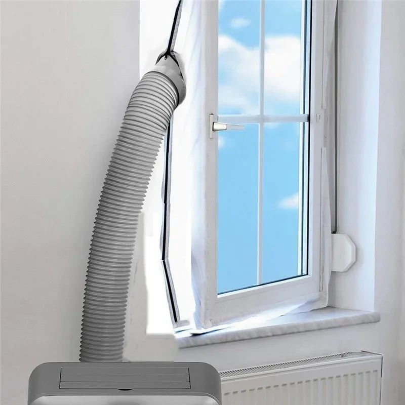 AirLock Window Seal for Portable Air Conditioner – 3m/4m Flexible Cloth Sealing Plate with Zip
