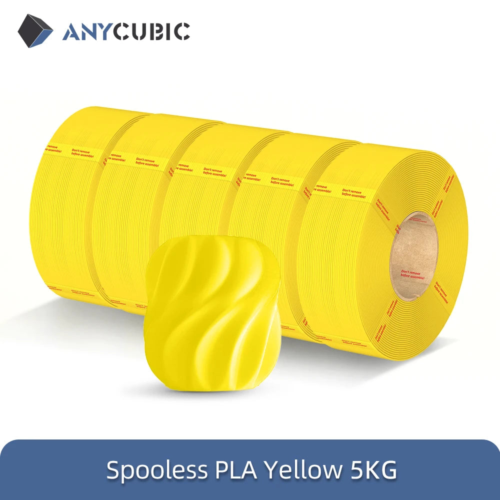 ANYCUBIC 10KG Spooless PLA Filament 1.75mm – Refill for Kobra 3 & S1C