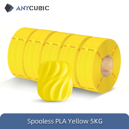 ANYCUBIC 10KG Spooless PLA Filament 1.75mm – Refill for Kobra 3 & S1C