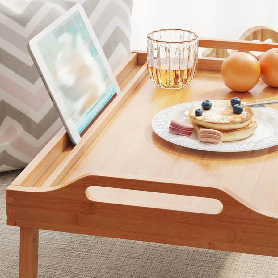 Multifunctional Folding Floor Desk – Laptop, Reading, Tea & Breakfast Tray Table
