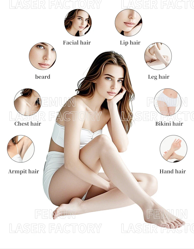 808nm Diode Ice Titanium Laser Hair Removal Machine | 4 Waves | 4000W | Salon & Home