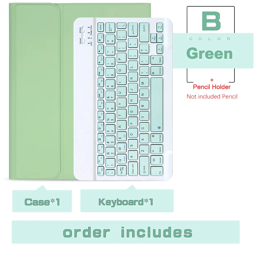 Wireless Magic Keyboard & Mouse Case for iPad Pro 11/13, Air 11/13, iPad 7-10 Gen – Bluetooth, Touchpad