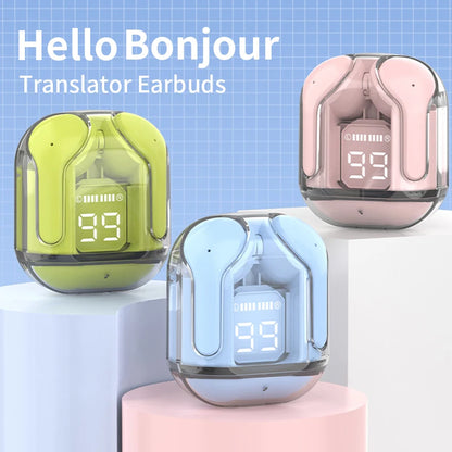 GREATWALL AI Translation Wireless Earphones – Bluetooth 5.3, Noise Reduction, HD Sound, Sport