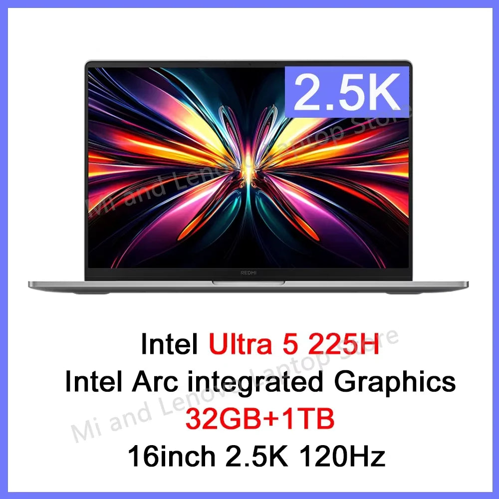 Xiaomi Redmi Book Pro 16 2025 – Core Ultra5-225H, 32GB DDR5, 1TB SSD, 2.5K 120Hz