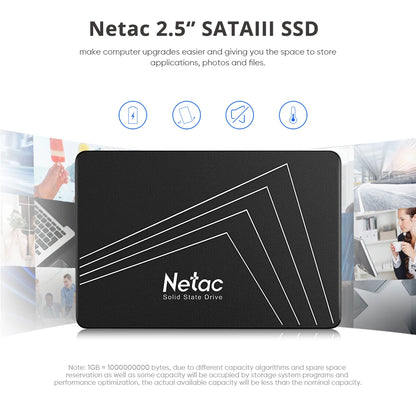 Netac SSD SATA 2.5" Internal – 256GB / 480GB / 512GB / 1TB / 2TB for Laptop & PC