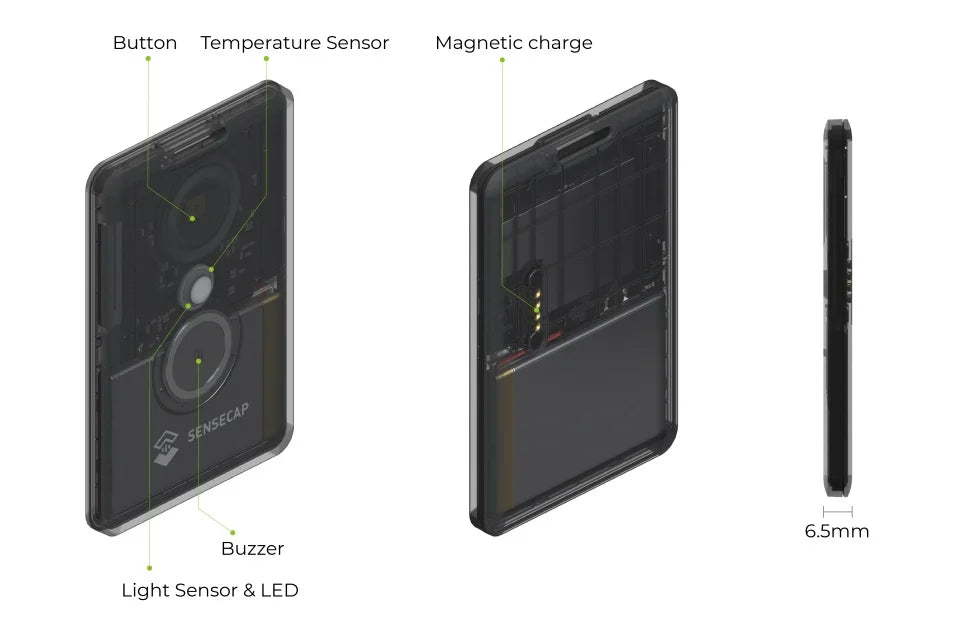 SenseCAP Card Tracker T1000-E – Meshtastic LoRa, 868/915MHz, nRF52840, LR1110