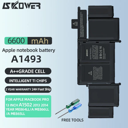 SKOWER A1493/A1582 MacBook Pro 13" Retina Battery — A1502 (Late 2013, Mid 2014, Early 2015)