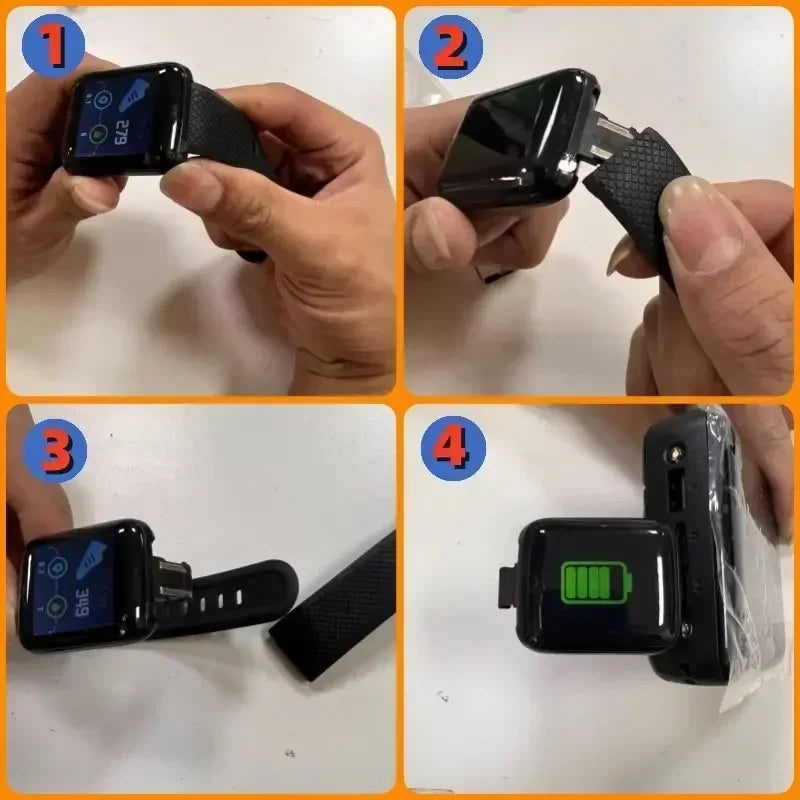 R.E.D. D18 Smartwatch with circular color screen, multi-sport modes, call and music control on a sleek wearable device.