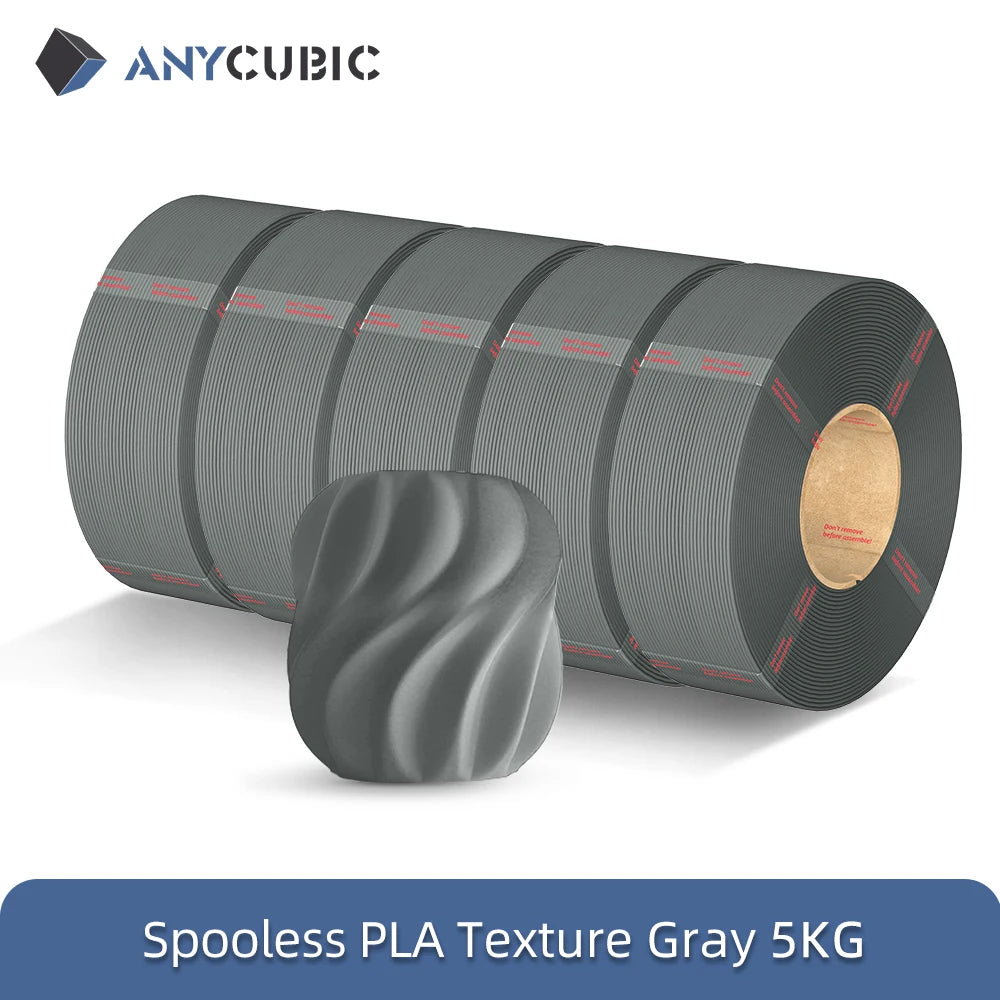 ANYCUBIC 10KG Spooless PLA Filament 1.75mm – Refill for Kobra 3 & S1C