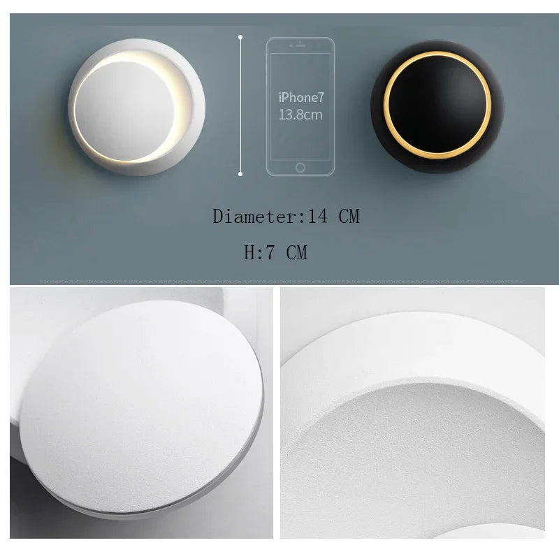 Xiaomi Mijia 6W LED Wall Sconce – 360° Rotatable, Rechargeable, Dimmable Bedside Lamp for Bedroom & Loft