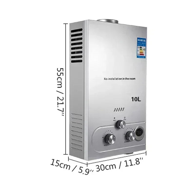 VEVOR LPG Gas Water Heater | Instant Tankless | 6L–18L | CE Certified | EU