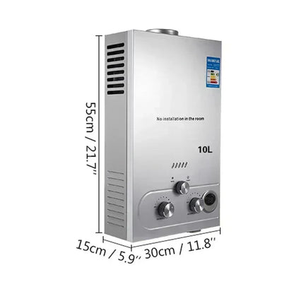 VEVOR LPG Gas Water Heater | Instant Tankless | 6L–18L | CE Certified | EU