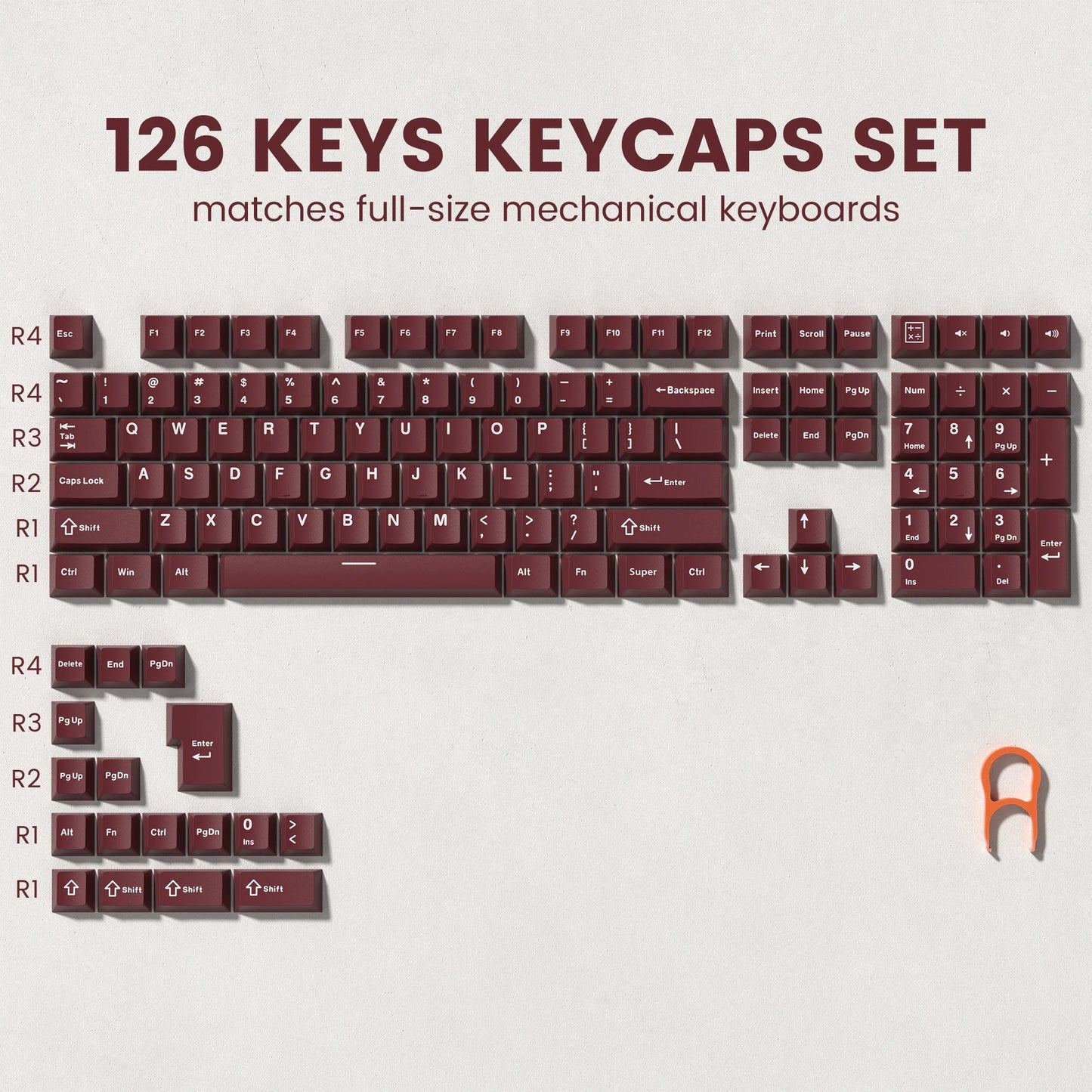 140-Key Cherry Profile Shine-Through RGB PBT Double Shot Keycaps for Cherry/Gateron MX Switches