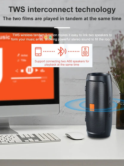 TF USB Bluetooth Portable Speaker – Dual Stereo Subwoofer, FM Radio, Voice Broadcasting