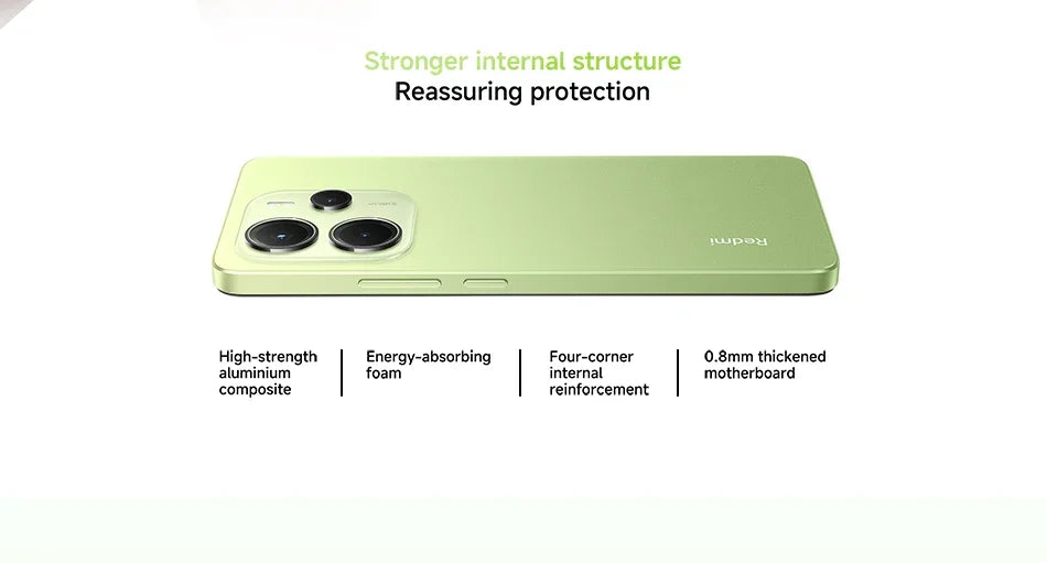 Xiaomi Redmi Note 14 smartphone with 108MP camera, 120Hz display, MediaTek Helio G99 processor, shown in black