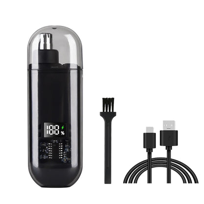 R.E.D. men's grooming set with nose and ear hair trimmer and T9 hair clipper, USB rechargeable, on a white background.