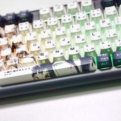 Chainsaw Man Anime Keycaps – PBT Dye-Sub, Cherry Profile, 74–140 Keys, for Mechanical Keyboard