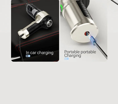 R.E.D. Shopping SZUK portable 100W handheld car vacuum cleaner with 15KPa suction, 3-in-1 wireless design for home and vehicle cleaning.