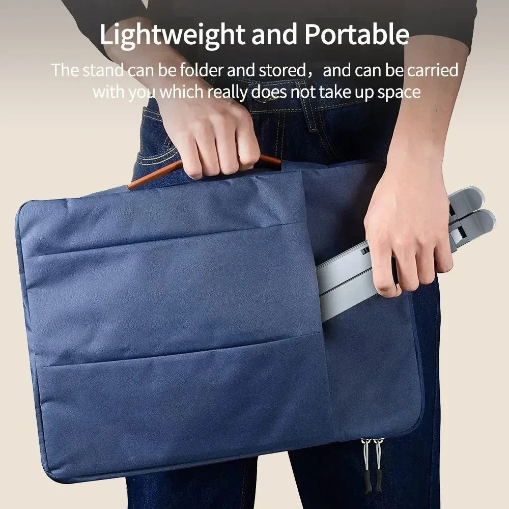 Aluminum Laptop Stand – Adjustable, Foldable, Cooling, Portable Notebook Holder for MacBook