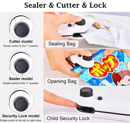 2-in-1 Mini Handheld Heat Sealer – USB Rechargeable Bag Sealer