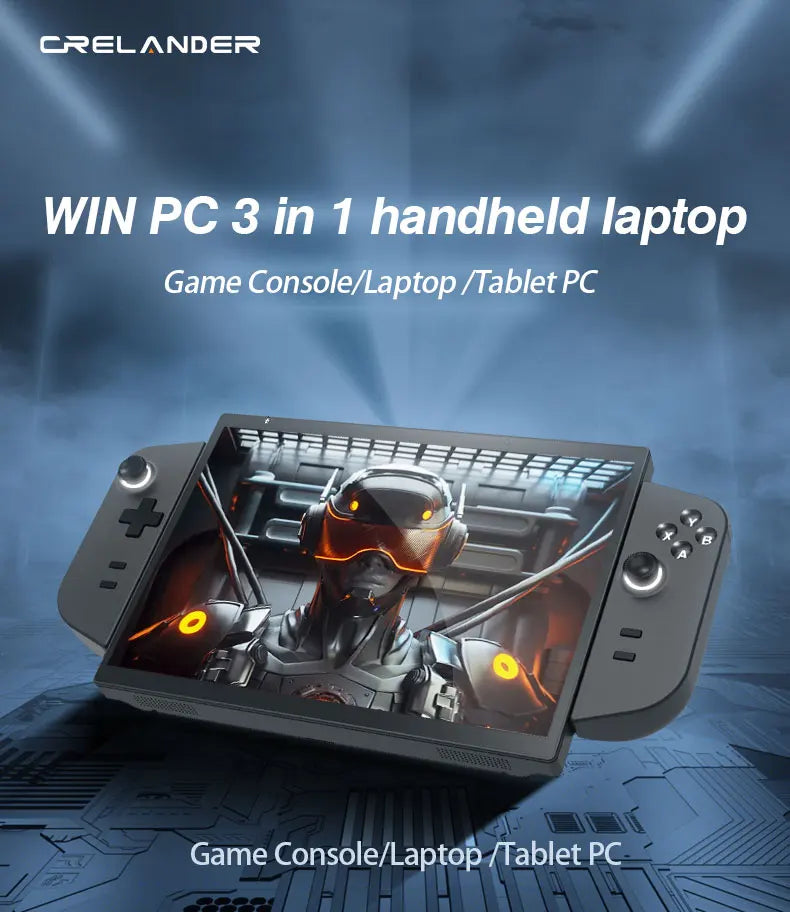 CRELANDER Handheld Gaming Laptop 10.5" — Intel N95, Touch Screen, Detachable Gamepad, Windows