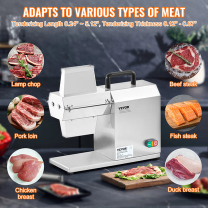 SucceBuy Commercial Meat Tenderizer 450W – 17", 54 Blades, Electric, Stainless Steel