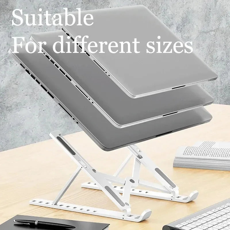 Adjustable Foldable Laptop Stand 7-Level – Portable ABS Holder for MacBook, iPad, Lenovo, Tablet
