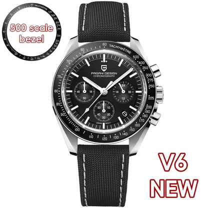 PAGANI DESIGN 1701 V5 Men's Luxury Quartz Chronograph Watch – AR Sapphire Glass, 100M Waterproof