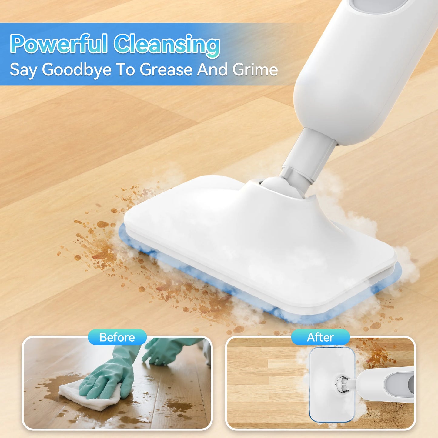 INSE F2 6-in-1 Steam Mop – 1200W High-Temperature Steam Cleaner, 360ml Tank, for Hard Floors, Carpet & Kitchen