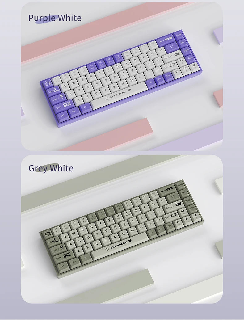 AJAZZ AK680 65% Wired Gaming Mechanical Keyboard – Hot Swap, Gasket Mount, Custom Keycap